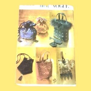 VOGUE  PATTERN Misses EVENING BAGS Uncut #9893 DISCOÑTINUED Vintage